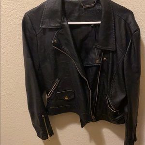 Black leather jacket